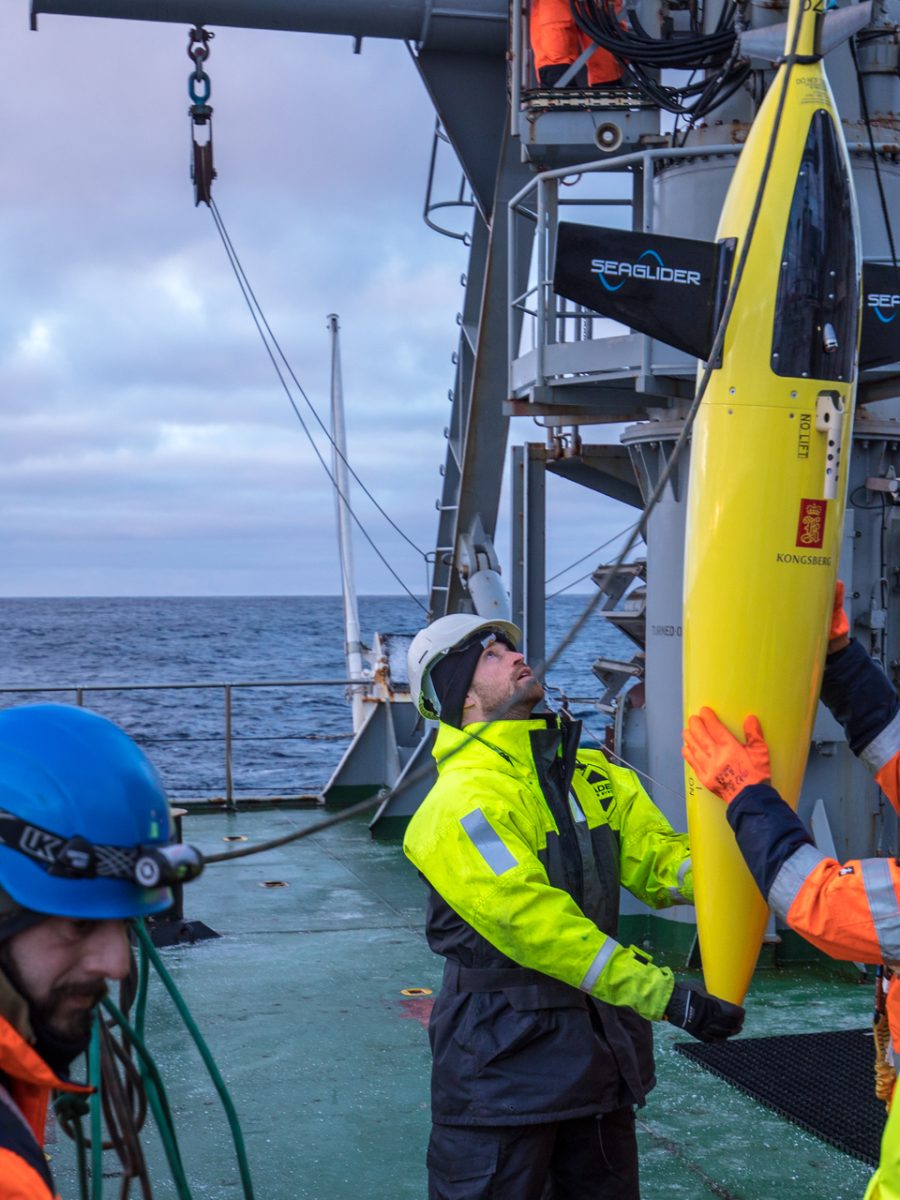 Seaglider deployment Nordic Seas credit Sindre Skrede NRK