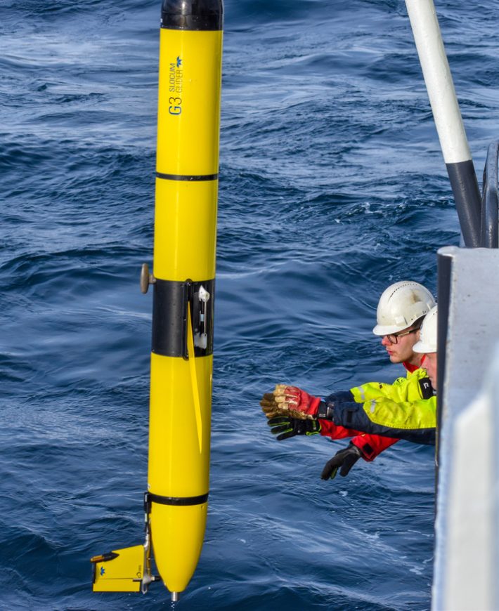 Slocum glider recovery Nordic Seas credit Fiona Elliott UiB
